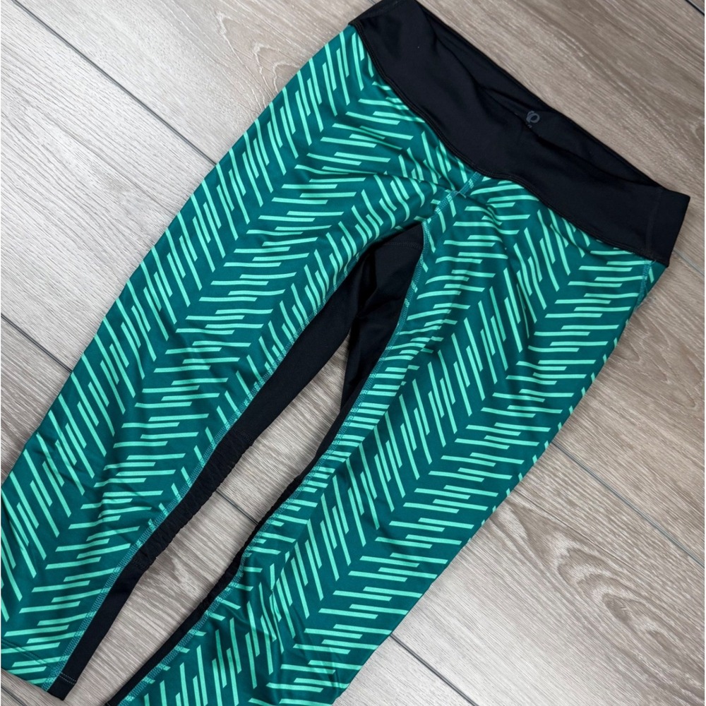 Pearl Izumi Womens Cycling Knickers Geometric Print Green Black Large